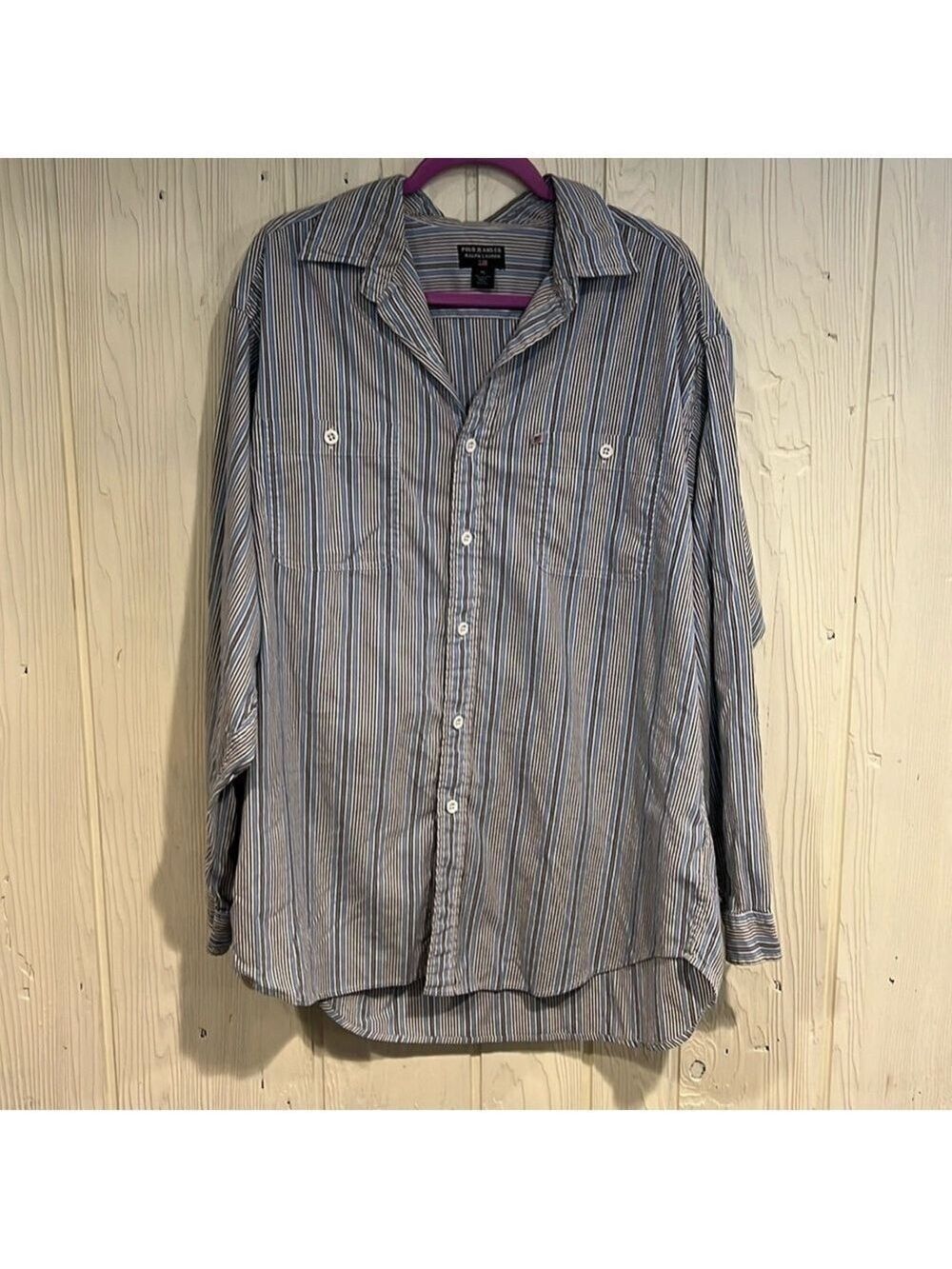 POLO JEANS CO. RALPH LAUREN 100% Cotton Button down Casual Shirt  XL